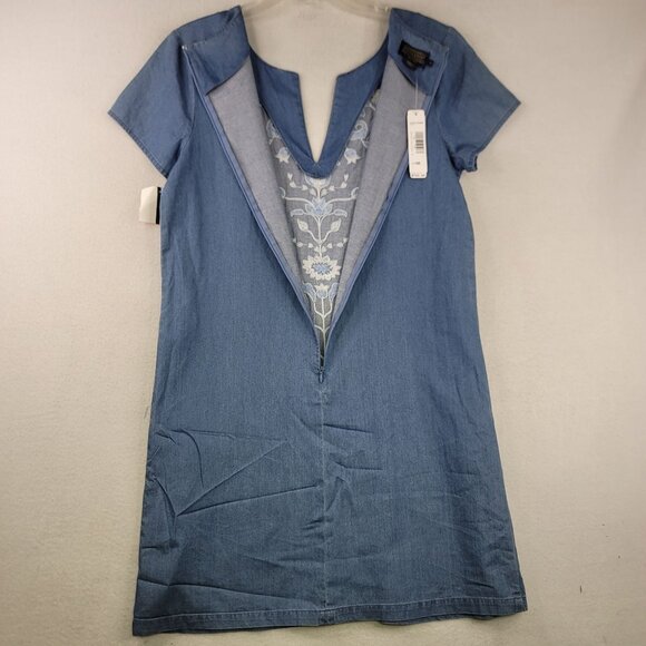 Pendleton Heritage Tala Floral Embroidered Denim Dress Size S Blue Cotton New - Picture 4 of 12